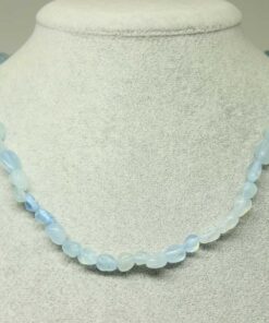 Akuamarin Taşı Doğal Parçalar Kolye (Klipsli) (25547)