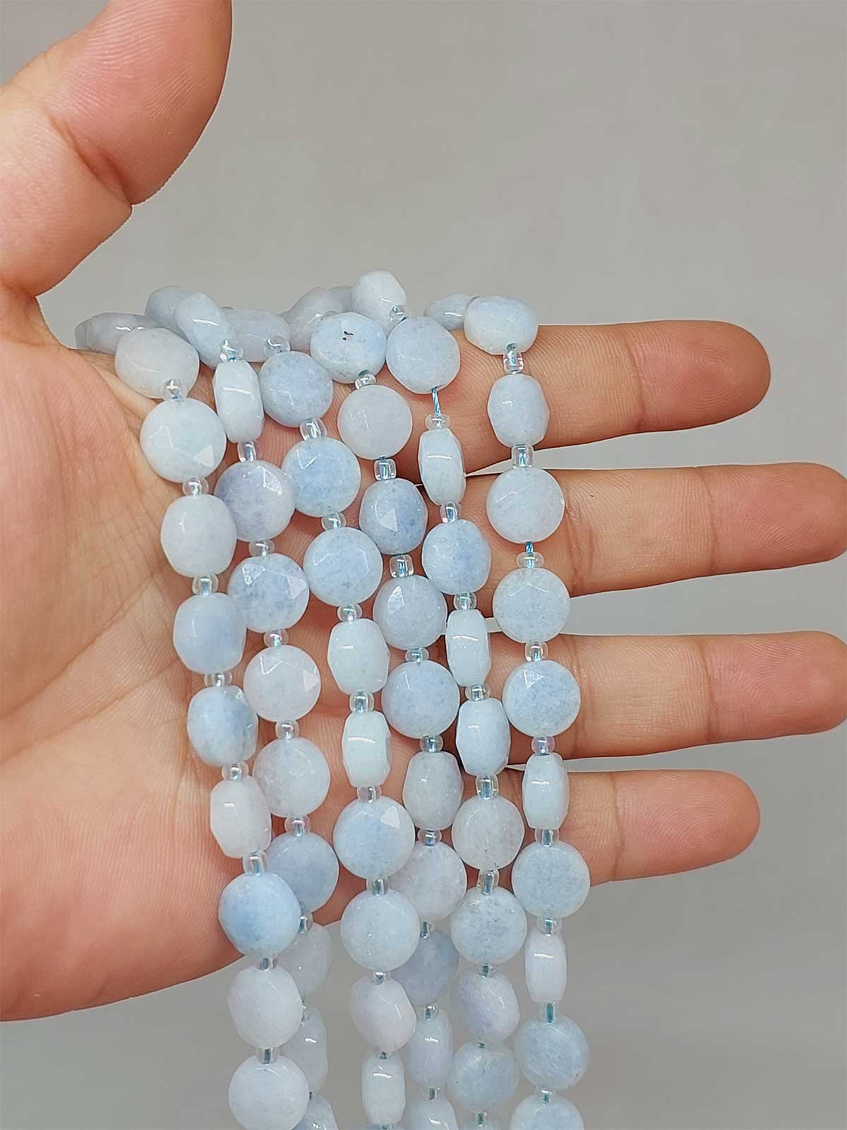 Akuamarin Taşı 5.5x9.5mm Dizi (49902)