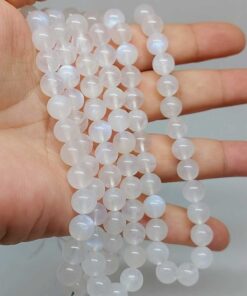 Ay Taşı Royal Quality Kolye Yansımalı Renkler 8mm Çelik Kapama (51278)
