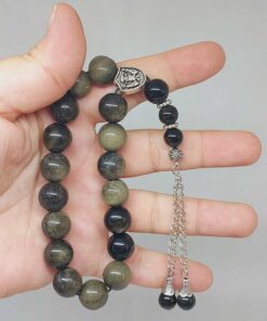 Golden Obsidyen Taşı 17lik Efe Tesbih 12mm (51516)