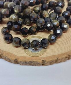 Alternative view of Golden Obsidyen Taşı Royal Quality Faset Kesim Dizi 10mm (52930)