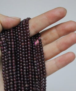 Alternative view of Lal (Granat) (Garnet) Taşı YARIM Dizi 3mm (17cm uzunluğundadır)
