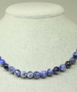 Sodalit Taşı Royal Kolye 8mm (Klipsli)