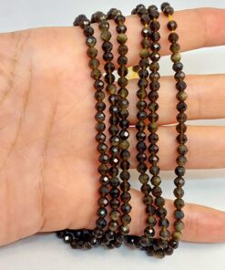 Golden Obsidyen Taşı Faset Kesim Dizi 3.5mm (45226)