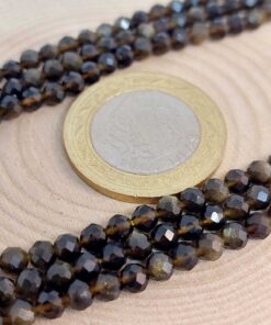 Alternative view of Golden Obsidyen Taşı Faset Kesim Dizi 3.5mm (45226)
