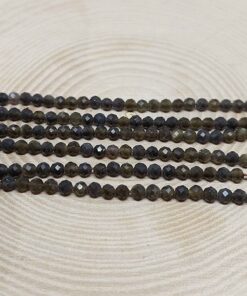 Alternative view of Golden & Siyah Obsidyen Taşı Dizi 2.5mm