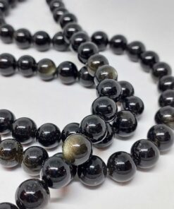 Alternative view of Golden & Siyah Obsidyen Taşı 10mm/adet