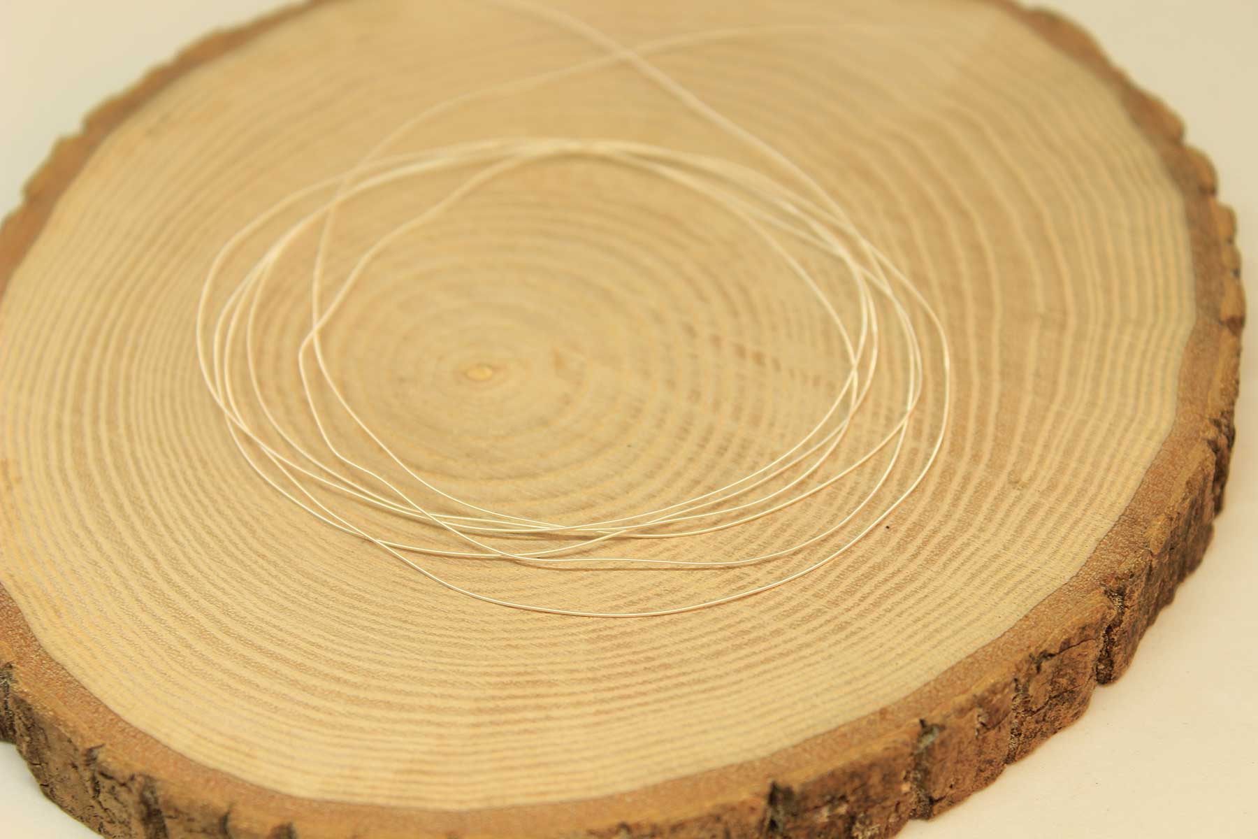 Gümüş 1000 ayar Takı Tasarım Teli - 1.2 Metre Uzunluk 0.3mm kalınlık