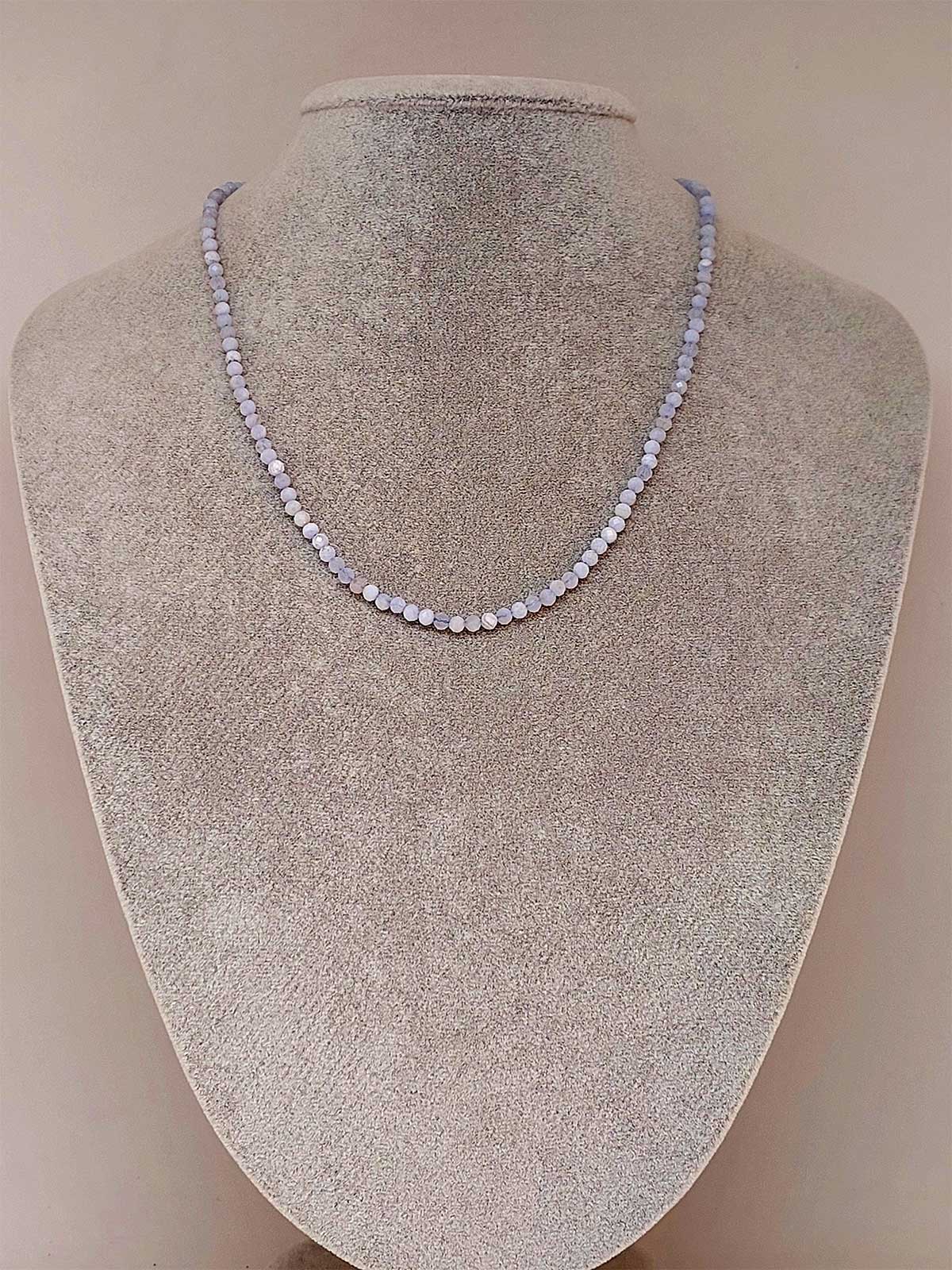 Kalsedon Taşı 3mm Kolye (Sabit Klipsli)