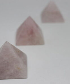 Pembe Kuvars Taşı Piramit 3'lü Set - 60gr
