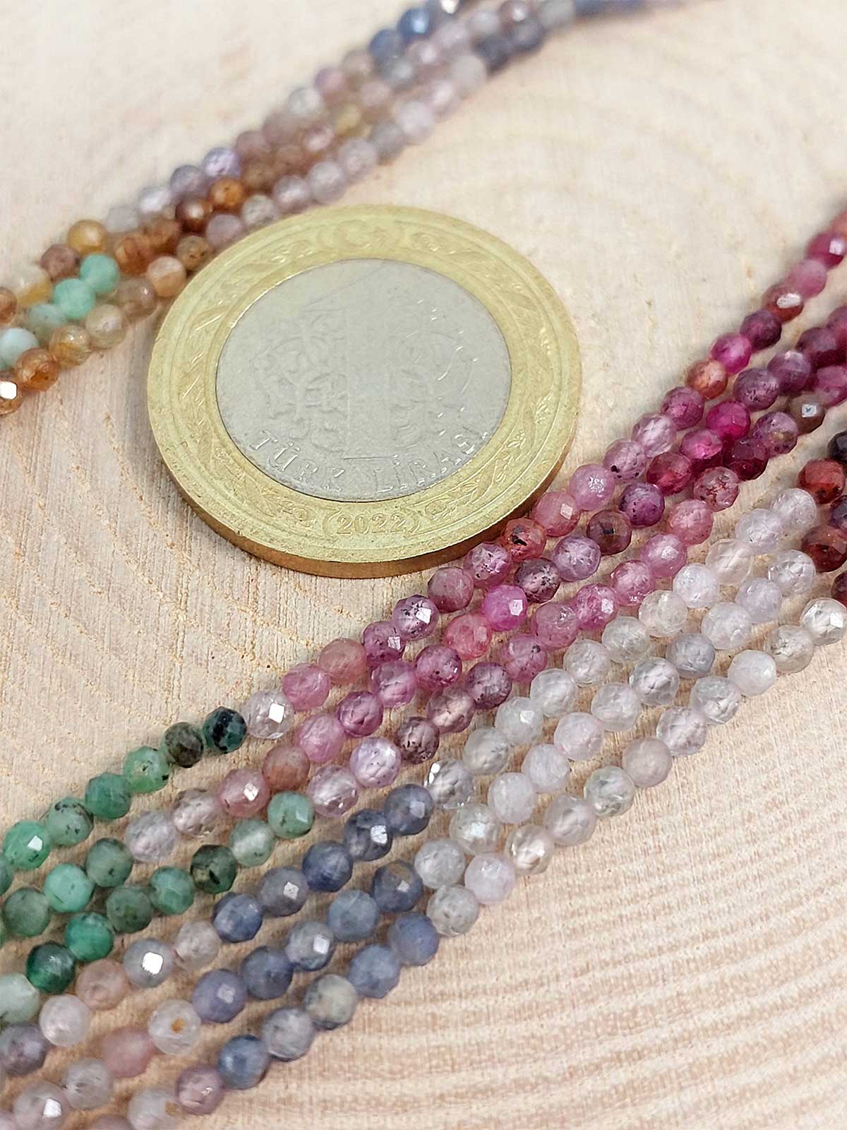 Yakut. Zümrüt & Safir Açık Renkler Dizi 2.5mm (45446) - Görsel 2
