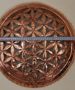 Alternative view of Bakır Yaşam Çiçeği Büyük Boy Kesme Grid Dekorasyonluk - Led Işıklı