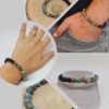 Afrika Turkuaz & Oniks Taşı 8mm Unisex Tasarım Bileklik Hawaii Model (3871)